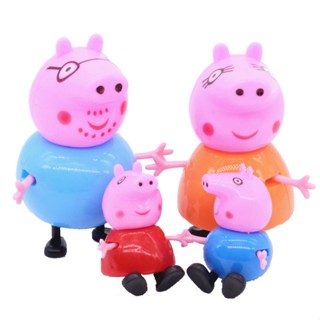 โมเดลหมู ครอบครัวหมู peppa pig 4ตัว