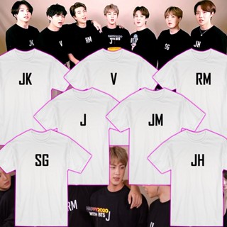 KPOP Bangtan Initials T-Shirt - JM / JH / J / JK /  V / RM / SG - Bangtan Shirt Outfit Merch