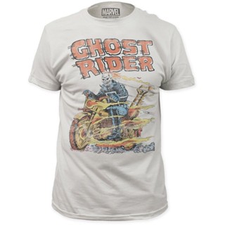 Mens T-Shirts Ghost Rider Hell On Wheels Vintage Retro Fade Look Marvel s_01