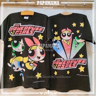 [ The POWERPUFF GIRLS ] Cartoon Network Studios Original Bootleg เสื้อการ์ตูน เสื้อวินเทจ papamama vintageเสื้อยืด_02