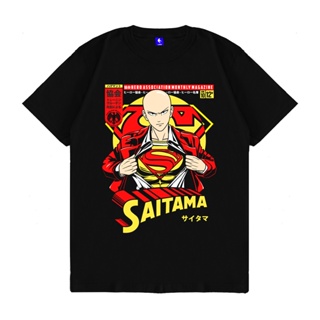 เสื้อยืดโอเวอร์ไซส์เสื้อยืด พิมพ์ลายอนิเมะ One Punch Man SAITAMA Kizaru สําหรับผู้ชายS-3XL_12