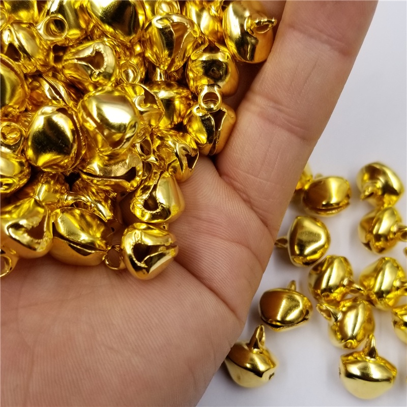 จี้กระดิ่งเหล็ก ขนาดเล็ก 6 8 10 12 มม. สีเงิน สีทอง สําหรับทําเครื่องประดับ งานฝีมือ DIY 50-150 ชิ้น