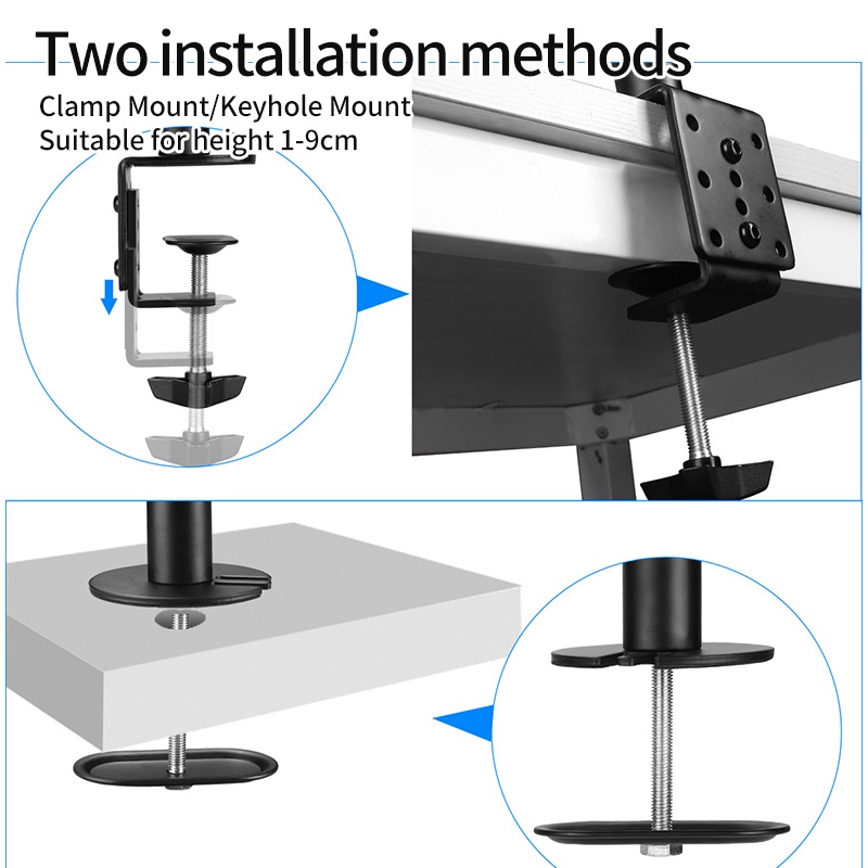 ขาตั้งจอคอม ขาตั้งโน๊ตบุ๊ค ขาตั้งจอคอมพิวเตอร์ Monitor+Laptop Stand 17-32นิ้ว 2-9kg ขาตั้งโน๊ตบุ๊ค แขนอะลูมิเนียมคู่