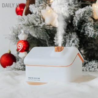 Daily U Snow House Mini Humidifier USB Nano Atomization พร้อมไฟกลางคืนสำหรับห้องนั่งเล่นห้องนอน Plug In