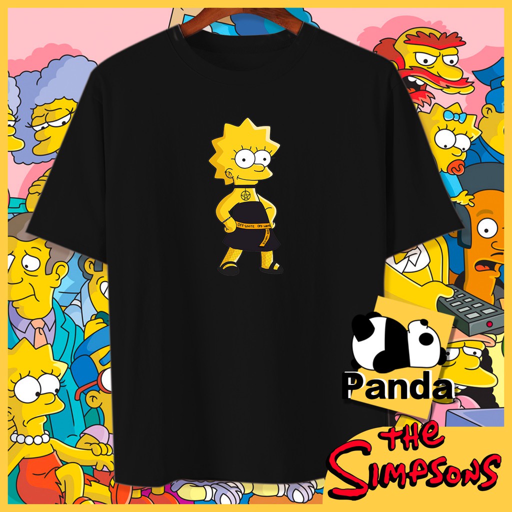 The Simpsons T-Shirt Lisa Simpson Shirt Cotton Unisex Asian Size 7 สี