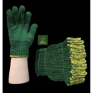 ถุงมือ Pp / Pp Gloves สีเขียว ลาย แพค1โหล (12คู่)