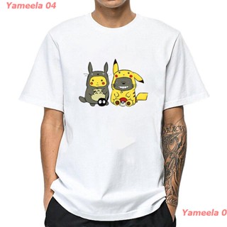 เสื้อยืดกีฬา แพงกว่า แต่ดีกว่าNO COFFEE NO WORKEE PIKACHU POKEMON T-shirt Casual Round Neck Short Mens Shirt Funny_07