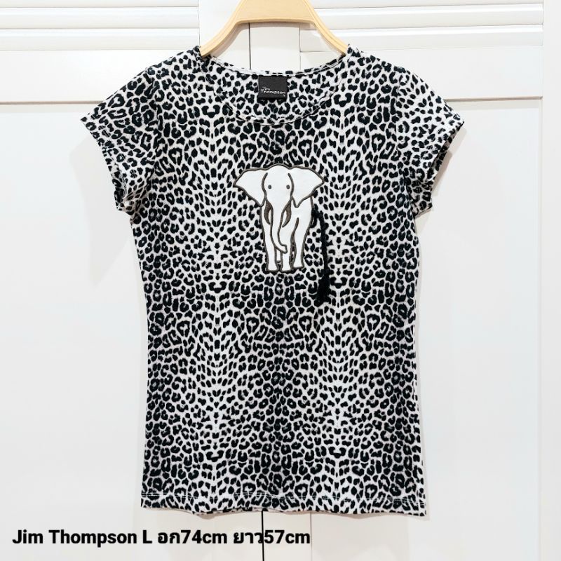 เสื้อเด็ก Jim Thompson แท้100% ลายเสือปักลายช้างน่ารักมากๆค่ะ ผ้านิ่มๆเด้ง ไซส์ L