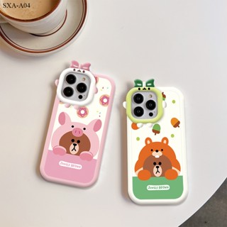 Samsung Galaxy A71 A33 A53 A23 A04 A02S A21S A31 A51 5G เคสซัมซุง สำหรับ Cartoon Cute Bear เคส เคสโทรศัพท์ เคสมือถือ Full Back Cover Soft Silicone Cases Shockproof Casing Protective Shell