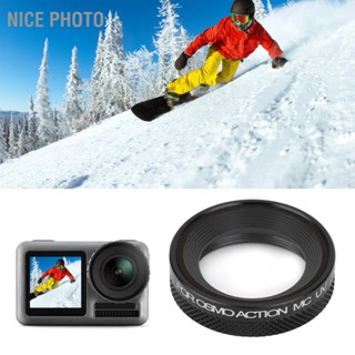 Nice photo ตัวกรองเลนส์ UV กระจกป้องกันอุปกรณ์เสริมกันน้ำสำหรับ OSMO ACTION Motion Camera