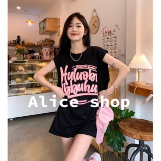 Alice  เสื้อแขนกุด เสื้อครอปคอวี เสื้อยืดสไตล์เกาหลี  สวยงาม High quality พิเศษ Comfortable A29J0F1 36Z230909