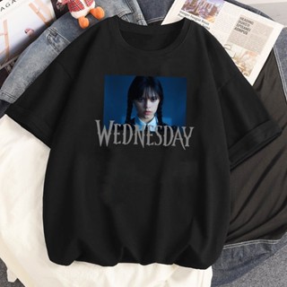 เสื้อยืด พิมพ์ลายการ์ตูนญี่ปุ่น i Hate Everything Wednesday Addams 2000s สําหรับผู้หญิง