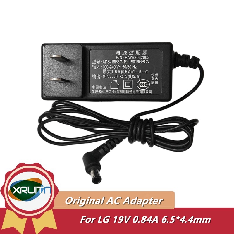 19V 0.84A Original AC Adapter Charger สําหรับ LG 19M37A 20MP37A 20M38A ADS-25FSF-19 19016EPCN LCD Mo
