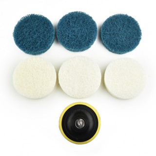 7Pcs Bathroom Cleaning Drill Accessory-Kit Scouring Pad Sticky Disk AU STOCK