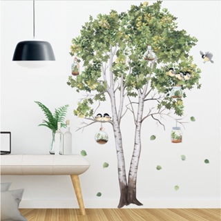สติ๊กเกอร์ติดผนัง ลายดอกไม้ ต้นไม้ สติกเกอร์แต่งผนัง ติดเองได้ง่าย วอลเปเปอร์ wallpaper wall sticker แต่งบ้าน M01117