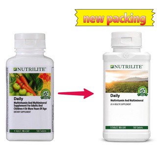 Nutrilite Daily Multivitamin And Multimineral แท้ช็อปมาเลเซีย( 180 เม็ด)สำหรับผู้ใหญ่และเด็ก 4ขวบขึ้นไป