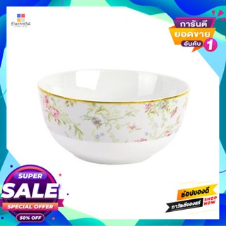 Porcelain ชามพอร์ซเลนทรงกลม Floral Garden Kassa Home รุ่น Hjcwp-2133-B2 ขนาด 5.5 นิ้ว สีเทา - ขาวround Porcelain Bowl Fl