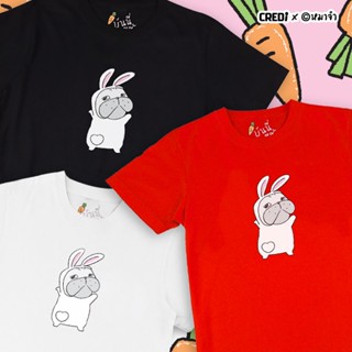 หมาจ๋า เสื้อยืด บันนี่จีจี้ คอลเลคชั่น เสื้อยืด สีขาว,ดำ,แดง l BunnyGiGi เสื้อยืดลายน้องหมา