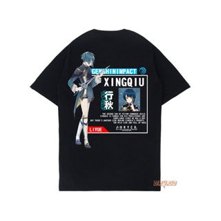 Xingqiu TEE/GENSHIN เสื้อยืดผ้าฝ้าย แขนสั้น พิมพ์ลายเกม IMPACT 30S Standard DISTRO -(LIYUE) สําหรับผู้ชาย ผู้หญิง_03