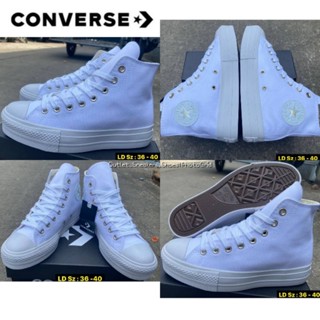 รองเท้า Converse Chuck Taylor All Star Lift Platform Canvas White Women ส่งฟรี