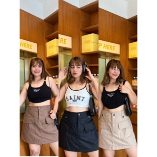 กางเกงกระโปรงสายy2k Plussize