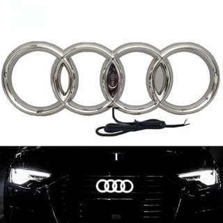 สติกเกอร์โลโก้ LED 4D สําหรับติดตกแต่งฝากระโปรงหลังรถยนต์ Audi A3 A4 A5 A6 Q5 RS5 1 ชิ้น