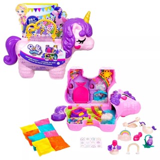 Polly Pocket ปาร์ตี้ ยูนิคอร์น สุดเซอร์ไพรส์ Unicorn Party Playset ของแท้