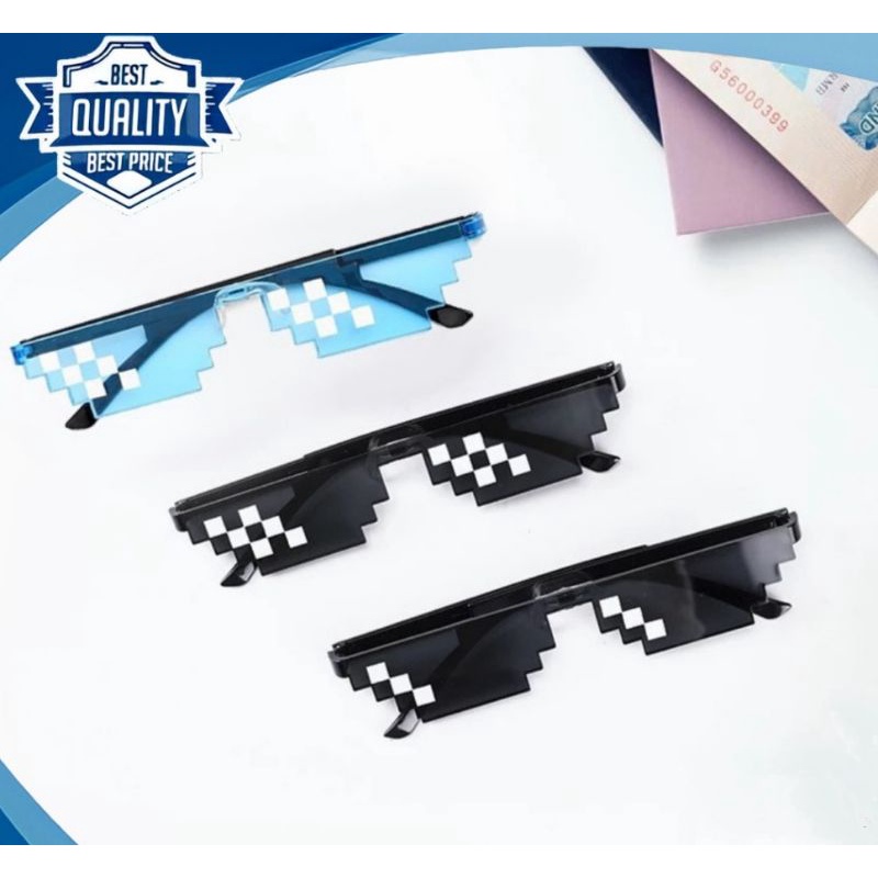 MG88 Mosaic Thug Life แว่นกันแดด Viral ผู้ชายผู้หญิง