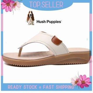 Hush Puppies รองเท้าแตะ ส้นแบน สไตล์เกาหลี ขนาดใหญ่ EU 40 41 สําหรับผู้หญิง