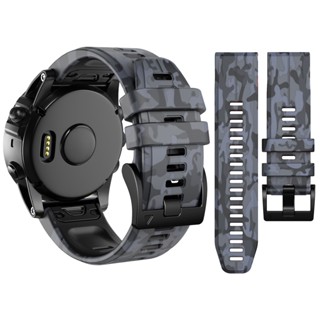 สายนาฬิกาข้อมือซิลิโคน ลายพราง 22 มม. 26 มม. สําหรับ Garmin Enduro 2 Approach S70 S62 S60