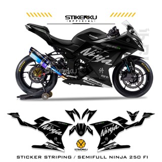 สติกเกอร์ NINJA250 FI SEMIFULL NINJA 250 FI MOTIF 3 SIMPLE SEMI FULL NINJA FI NINJA 250 FI DECALS NINJA250FI STICKER CBR STICKER 150R LIST Pole DECAL Stickerku