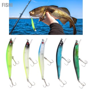 Fishi 5 pcs Minnow Fishing Lure ลอยเหยื่อปลอมประดิษฐ์ Hard โยนยาวปลาเหยื่อ Wobbler