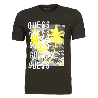 Guess เสื้อยืดแขนสั้นลําลอง ลาย CAMU สีดํา แฟชั่นฤดูร้อน สําหรับผู้ชาย M1GI58 J1311 JBL