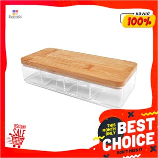 CLEAR กล่องใสฝาไม้ STACKO MOKU BB01028 9.2x21.2x5.1 ซม.CLEAR BOX WITH WOODEN LID STACKO MOKU BB01028 9.2X21.2X5.1CM