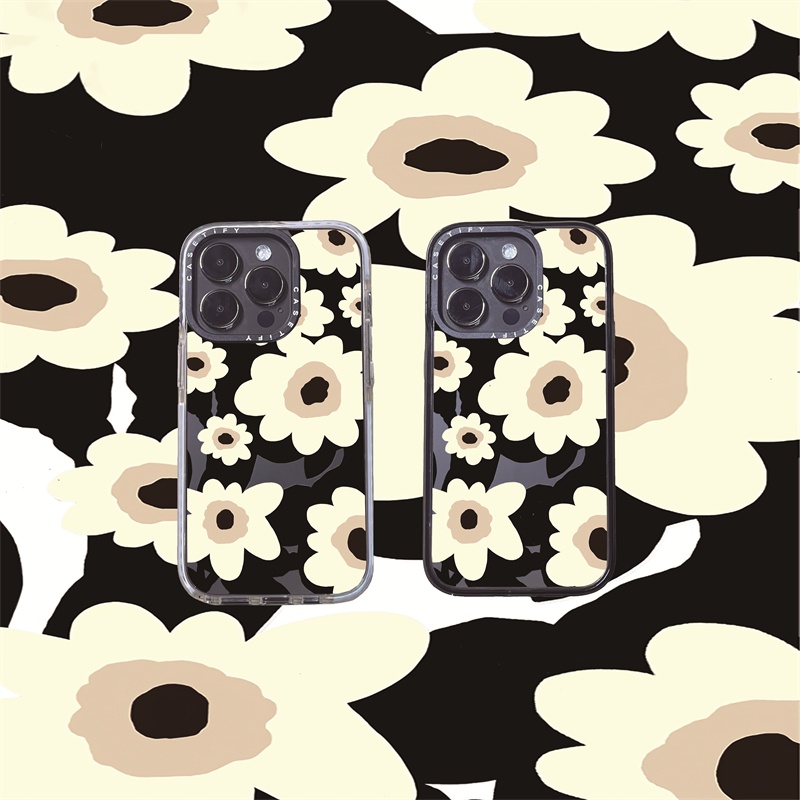 Casetify X เคสโทรศัพท์มือถืออะคริลิค TPU ใส ลายดอกไม้ ขนาดใหญ่ พร้อมกล่อง สําหรับ Apple IPhone 11 12 13 14 Pro Max