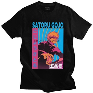 เสื้อยืดลําลอง แขนสั้น พิมพ์ลายอนิเมะ Jujutsu Kaisen Gojo Satoru สําหรับผู้ชาย_02