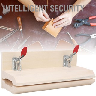 Intelligent Security HandStitched เย็บแนวนอน Leathercraft ตารางไม้หนีบเครื่องมือเย็บสำหรับงานฝีมือ DIY