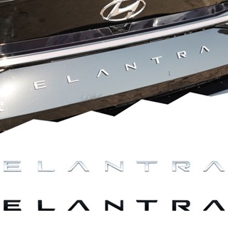 สติกเกอร์โลโก้โลหะ รูปตัวอักษร ELANTRA N Hyundai 3D สีดํามันวาว สําหรับตกแต่งรถยนต์