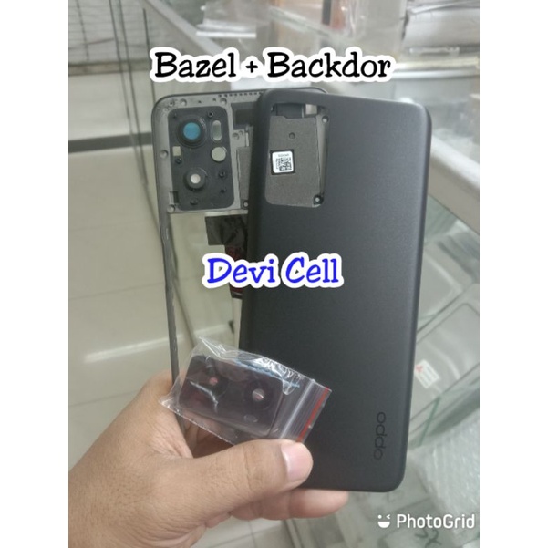 BACKDOR BACKDOOR + BAZEL BEZEL BONE OPPO A76 4G / A96 4G 2022 ORIGINAL FULLSET CAMERA RING