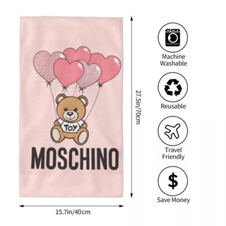 Moschino (5) ผ้าขนหนู ทรงสี่เหลี่ยม ดูดซับน้ํา ขนาด 70x40 ซม. สําหรับเล่นกีฬา โยคะ ฟิตเนส วิ่ง กลางแจ้ง