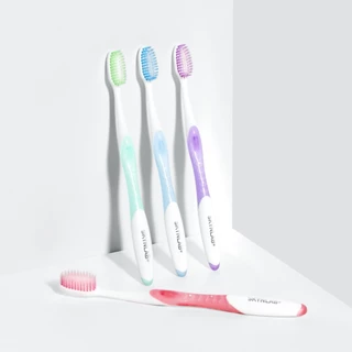 ถูก/แท้/มีไลฟ์ (แพค 4 ด้าม) แปรงสีฟัน Skynlab Premium Slim Soft Toothbrush ขนแปรงเรียวเล็ก สกินแล็บ
