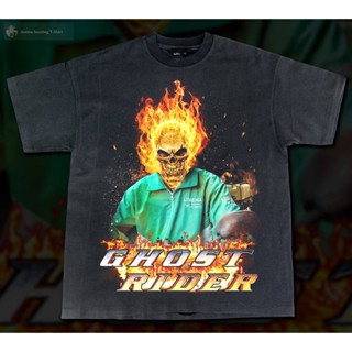 เสื้อยืดผ้าฝ้ายเสื้อยืดผ้าฝ้าย GHOST RIDER-  Bootleg T-Shirt