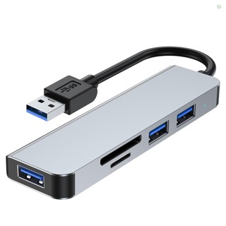 (adspth)2103U 5-in-1 อะแดปเตอร์ฮับ USB หลายพอร์ต พร้อม USB3.0 USB2.0*2+SD/TF การ์ดรีดเดอร์ ขยายฮับ สําหรับแล็ปท็อป เดสก์ท็อป สมาร์ทโฟน พร้อมพอร์ต USB