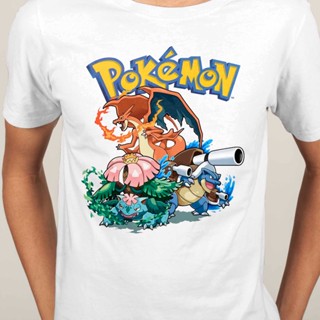 Pokemon Charizard Blastoise Venasaur Pikachu eevee Pokeball T-Shirt shirt Adult Kid Size Short Sleeve cotton Ready _07