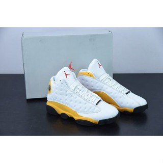 รองเท้าผ้าใบ Air Jordan 13 สีขาว แดง ดํา 414571-167 รองเท้ากีฬา รองเท้าบาสเก็ตบอล