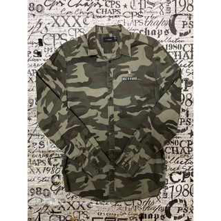 CPS CHAPS MILITARY CAMOUFLAGE LONG SLEEVES SHIRT ไซร์ M เสื้อเชิ้ต แขนยาว ผู้ชาย ซีพีเอส แชปส์ สภาพใหม่ ของแท้ 100%