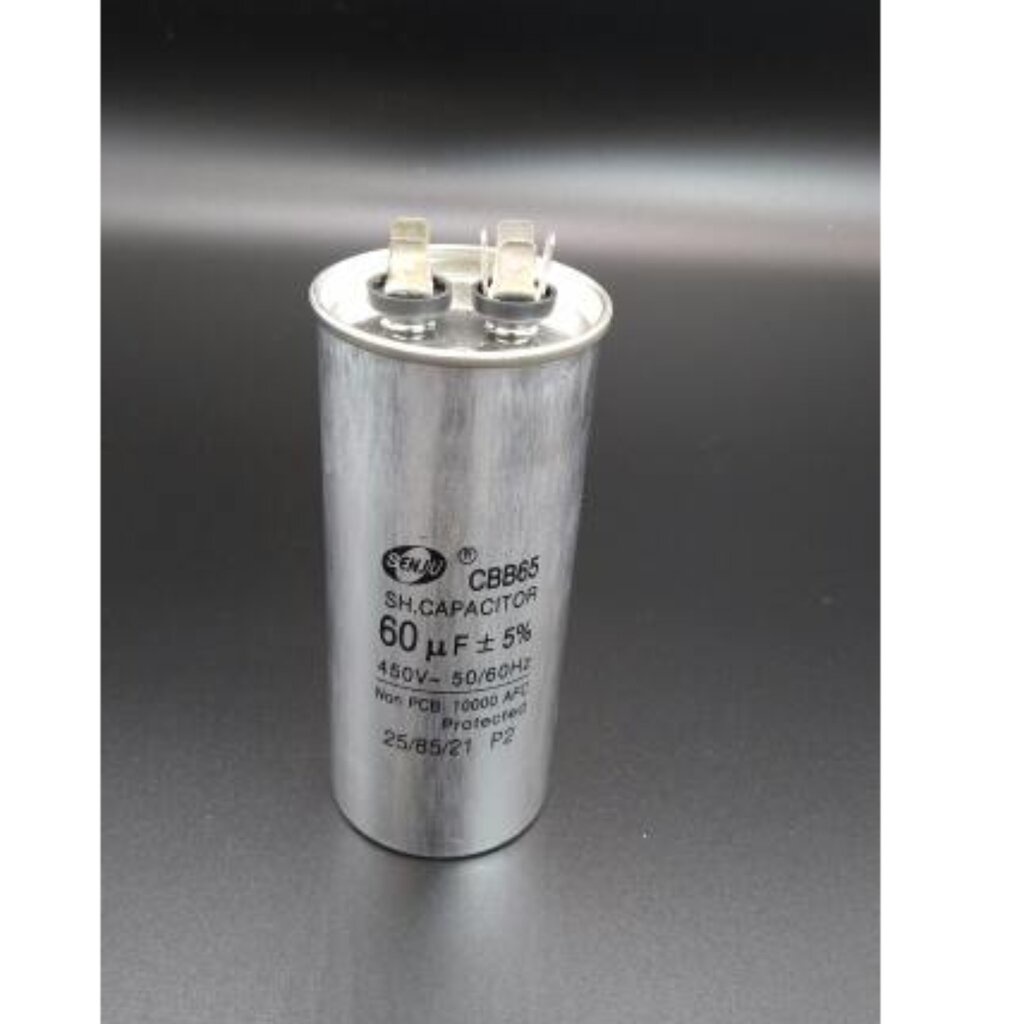 คาปาซิเตอร์ 60 uF 450V. SENJU CAPACITOR (AL)