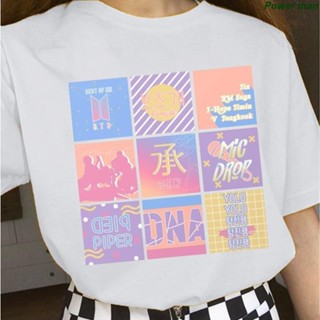 🌟​พร้อมส่ง​🌟 @oversized tshirt unisex Korean Band BTS Kpop Harajuku T-shirt Ladies Ulzzang Style Graphic T-Shirt