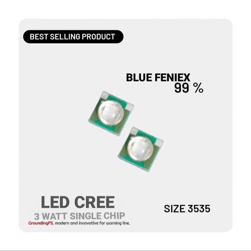 BLUE FENIEX LED CREE 3535 3WATT
