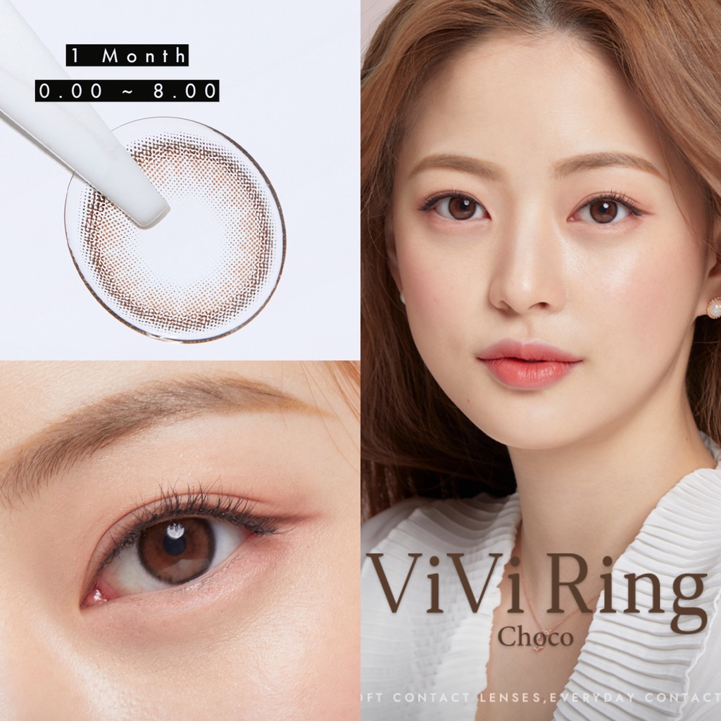 คอนแทคเลนส์ 1 เดือน<OLENS><VIVI RING> 2P Choco Color 1 คู่